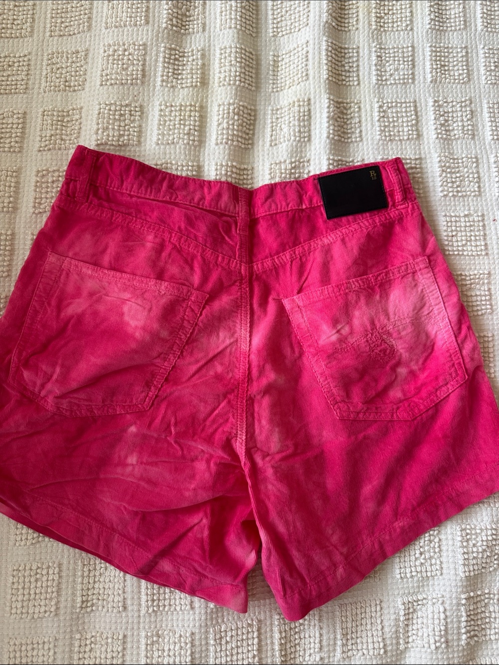 R13 High-Waist Fuchsia Pink Shorts - Picture 6 of 7